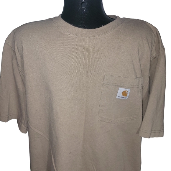 Mens Carhartt Beige Short Sleeve L - Picture 2 of 5